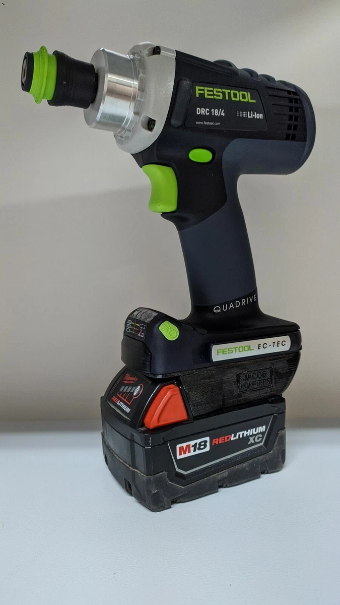 Milwaukee to festool battery adapter clearance