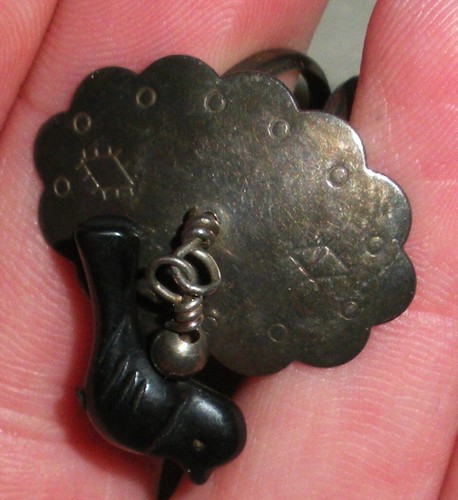 VINTAGE ZUNI FETISH BIRD CARVED ON STERLING SILVER RING SIZE 9.5 vafo - Picture 8 of 11