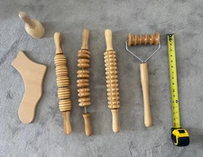 6 Wood Therapy Tools Full Set Of Tools, Anti Cellulite Massage, Maderoterapia