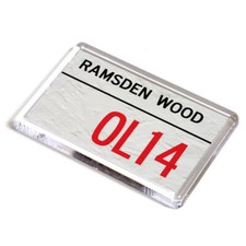 FRIDGE MAGNET - Ramsden Wood OL14 - UK Postcode