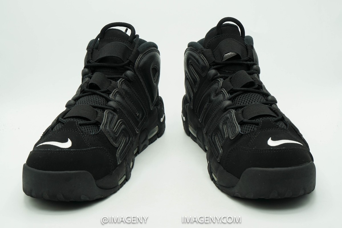 靴 NIKE AIR MORE UPTEMPO \"Supreme/Black\"27 Supreme × Nike Air More Uptempo Triple Black 902290-001 Men's Size