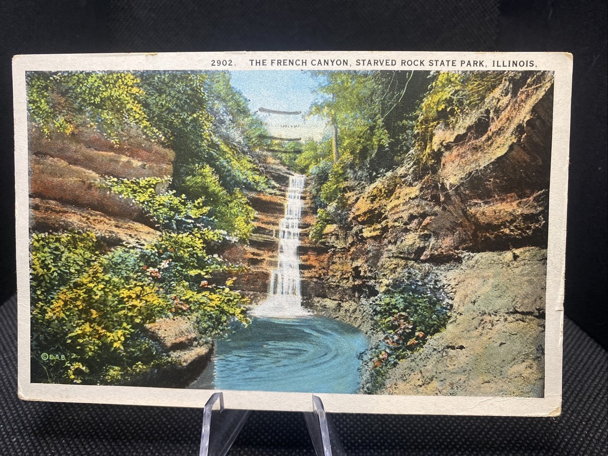 POSTCARD: The French Canyon Starved Rock State Park Illinois M4 ￼