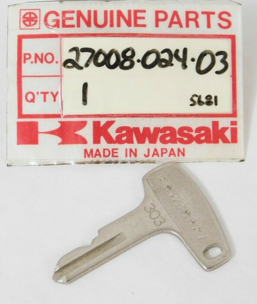 1 NOS Genuine Kawasaki Factory Pre-Cut Motorcycle Ignition Key