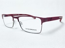 NEW Emporio Armani EA1052 3232 Men's Bordeaux Rubber Eyeglasses Frames 53/17 140