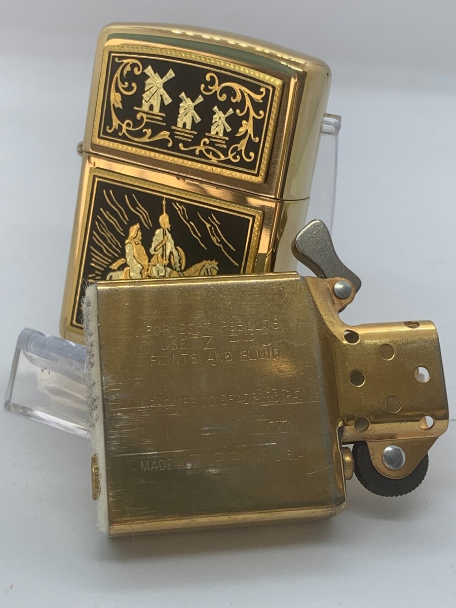 Zippo lighter Toledo series 1994 Don Quixote UNFIRED Zippo lighter Toledo series 1994 Don Quixote UNFIRED