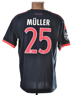 Maillot Bayern Munich Thomas Müller 25 2015-2016 LDC