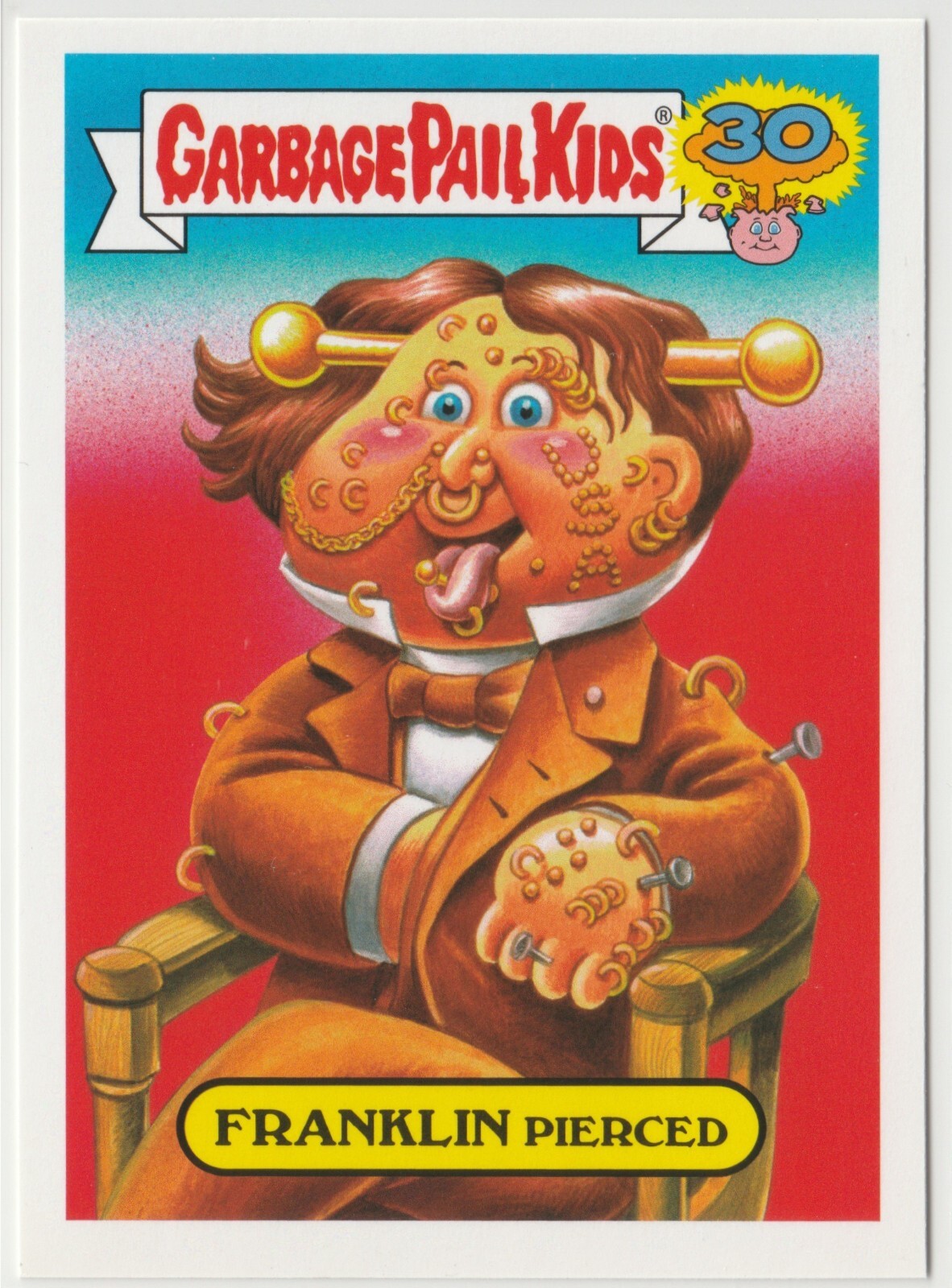 Franklin Pierced #2a USA Presidents Garbage Pail Kids GPK 2015 30th Anniversary Card
