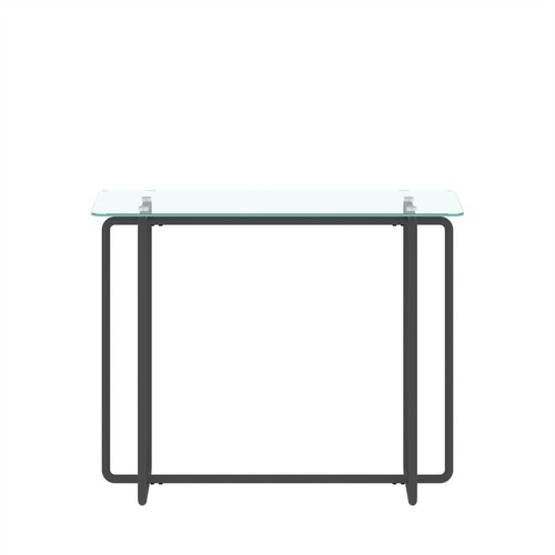 Console Table Tea Table Single Layer Tempered Glass Rectangular Porch Table - Picture 25 of 30