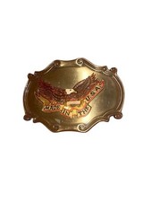 Rare Vtg Harley Davidson 75th Anniv. Belt Buckle Spread Eagle &ldquo;Made In The USA&rdquo;