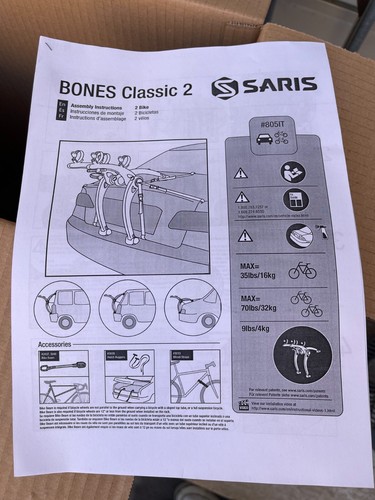 Saris Bones Classic 2 - Carries 2 Bikes - Black - Great Condition - Bild 10 von 10