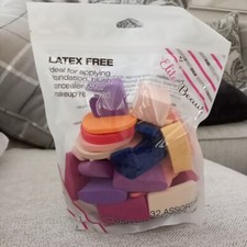 Latex Free Makeup Blender And Sponges Bag Of 32 Cosmetic Sponges Elite Beauty NW