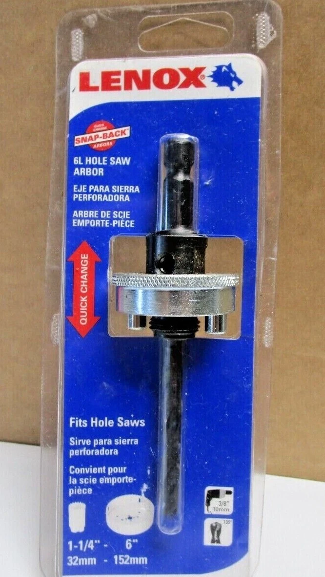 LENOX 6L Hole Saw Arbor Snap Back 1779670