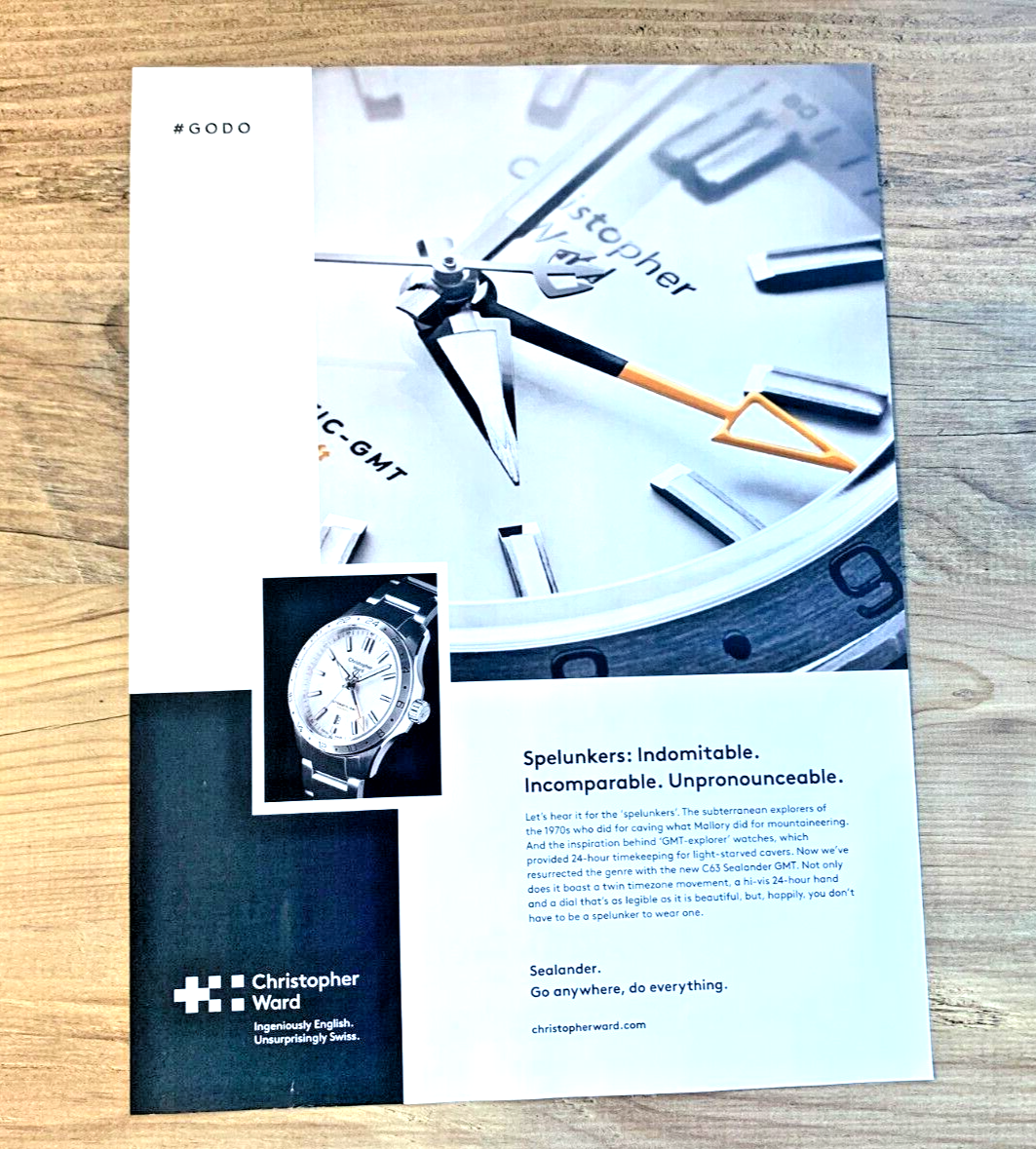 CHRISTOPHER WARD C63 GMT SEALANDER FRAMEABLE COLLECTIBLE CLASSIC