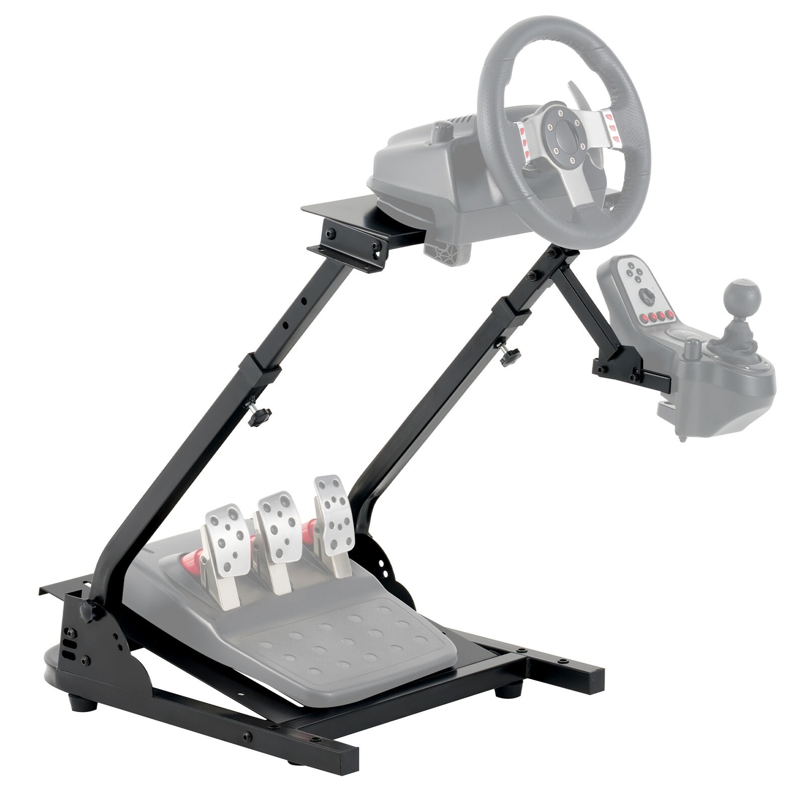 SEEUTEK Luyster Race Simulator Cockpit for Logitech G25, G27, G29 Height  Adjust Race Wheel Stand, Wheel and Pedals Not Included BZ-1022-84 - The  Home Depot