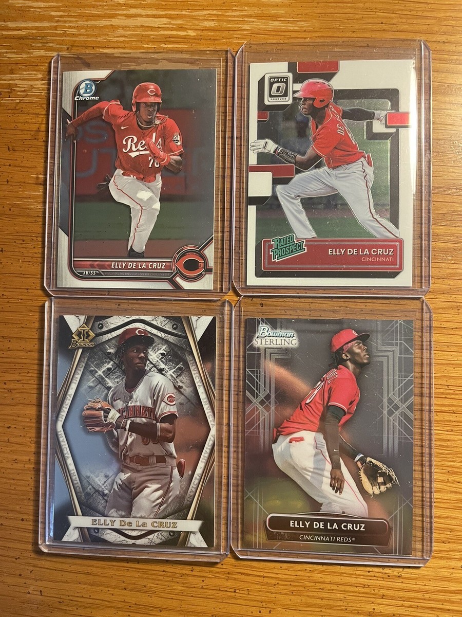 Elly De La Cruz 2022 ALL CHROME Rookie Lot of (4) w/ Optic Elly De La Cruz 2022 ALL CHROME Rookie Lot of (4) w/ Optic