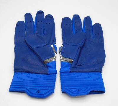 Nike Elite Batting Gloves Men's XS Mike Trout Blue/Chrome | eBay