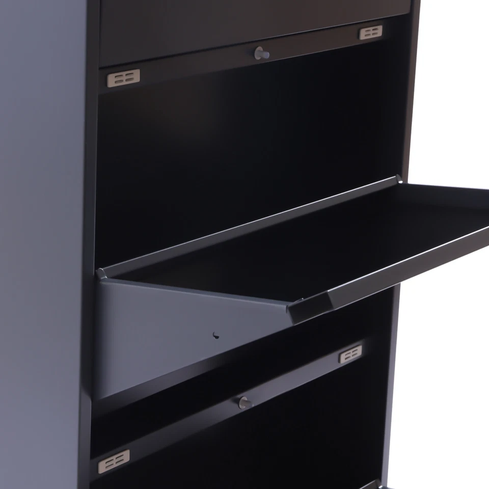 3 Drawer Shoe Storage Metal Cabinet - Wall Mounted Modern Shoe Rack-No-Assembly! - Image 2 of 4