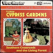 1982 Cypress Gardens Florida 3d View-Master 3 Reel Packet - 21 Full Color Images