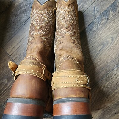 Mens 8 Caborca Limited Edition Biker Harness Western Boots  display picture 1