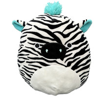 Squishmallow Zebra 16 Plush Toy Stuffed Animal Blue Hair