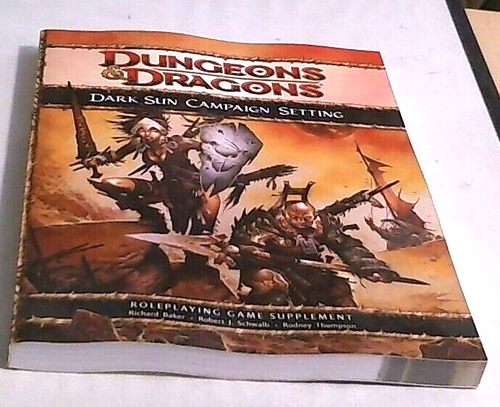 Dark Sun Campaign setting Dungeons & Dragons book reprint SC D&D WOTC 4E