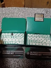 Lof of 2 Vintage 28 DOMINOS  Sets by Philip Morris Travel Pack (Cases Not Good)