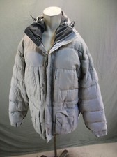 BURTON Size M Mens Gray 100 Nylon Full Zip Powder Skirt Snowboard Jacket 925
