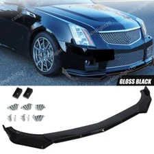 For Cadillac CTS CTS-V Front Bumper Lip Body Kit Spoiler Splitter Gloss Black US