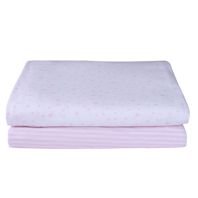 moses basket sheets pink