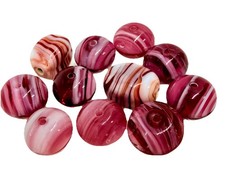 Czech Glass Raspberry Swirl Rondelle Beads 8-12mm