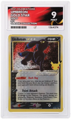 ACE 9 Umbreon Gold Star 17/17 Celebrations Mint Pokemon
