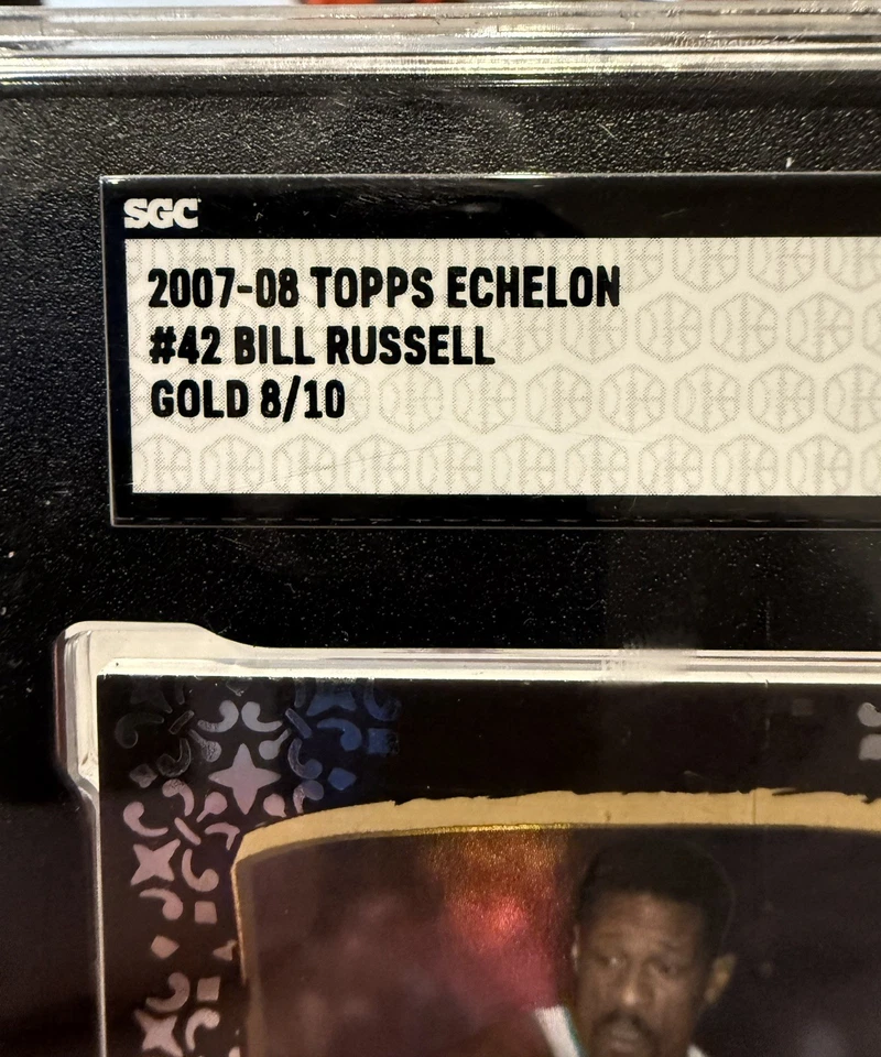 2007-08 Topps Echelon - #42 Bill Russell GOLD /10 RARE SGC 7 Boston Celtics - Image 4 of 4