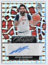 2024-25 Justin Champagnie Panini Mosaic Silver Scripts Auto #MS-JCW Wizards
