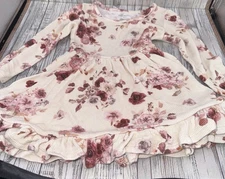 Posh Peanut Girl's Long Sleeve Floral Print Dress  3T/4T fall  warm 