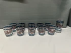 Vintage Pepsi-Cola “Tiffany Style” Stained Glass Tumblers Lot (10 + 1 Tall) Box