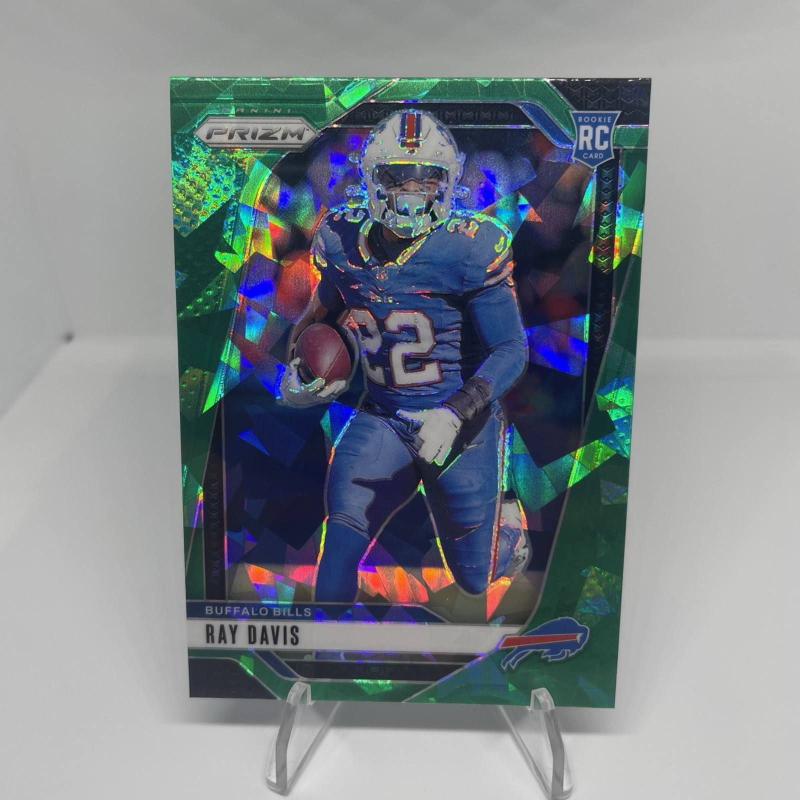 2024 Panini Prizm - Rookies Ray Davis #382 Green Ice Prizm (RC)