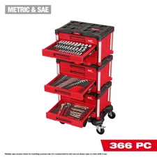 Milwaukee Tool 366 Piece Master Mechanics Hand Tool Set with PACKOUT Drawers