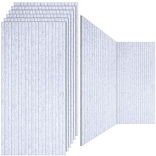 10 Pack 47x24 Inch Acoustic Wall Panels, Large Self Adhesive Sound Light Gray