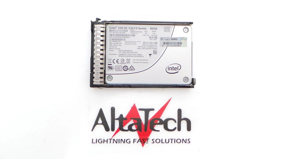 HP 80GB Solid State Drive 805361-001 6GBps RI SFF SATA SC SSD Internal 2.5" SFF - Image 2 of 4