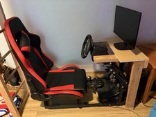 Logitech G920 Racing rig with seat, pedals, shifter, onn monitor, monitor mount
