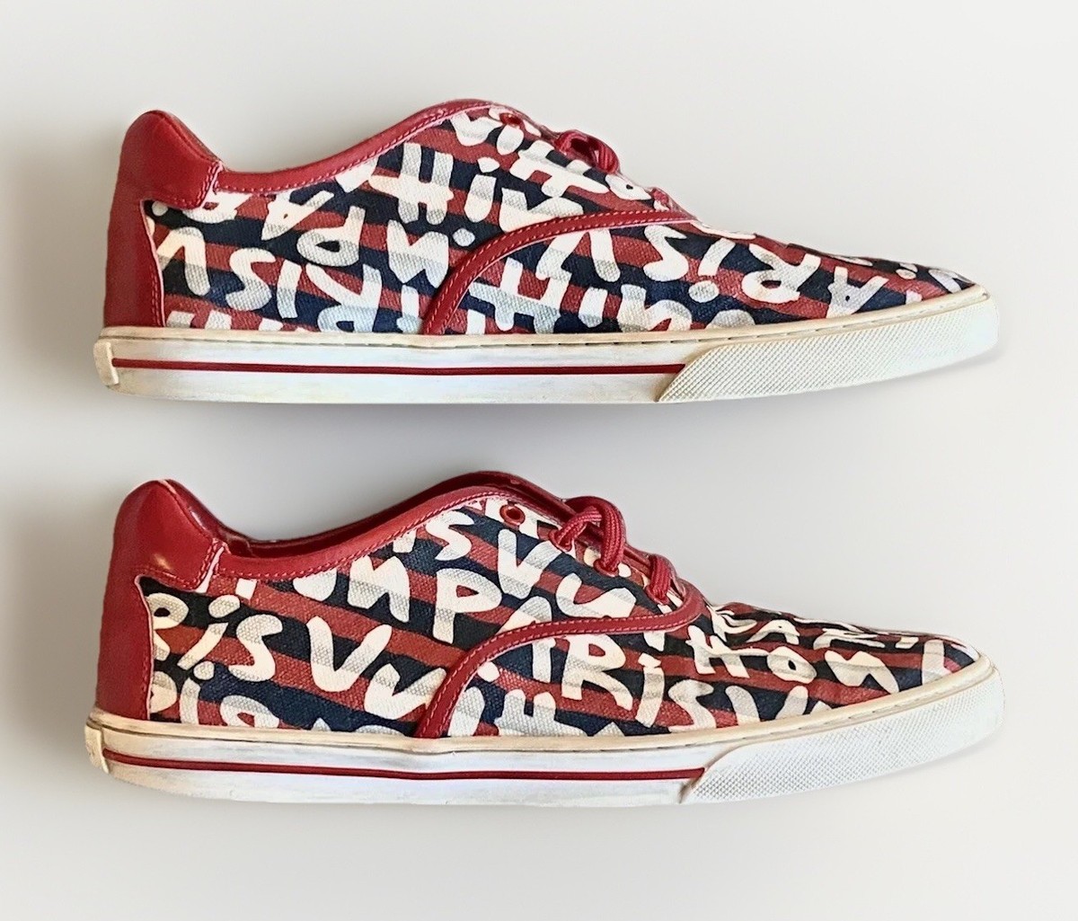 LOUIS VUITTON x STEPHEN SPROUSE⚡Graffiti logo print low top