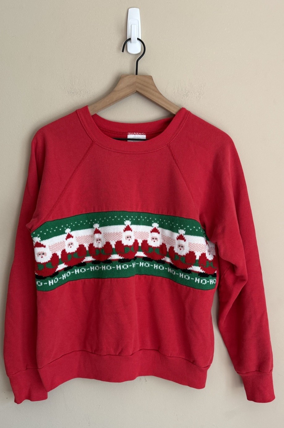 Sweatshirt Vintage Christmas 1990s Womens Crewneck Size Large Holiday Santa-image