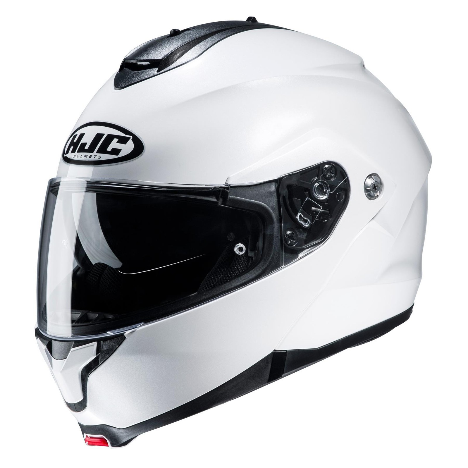 HJC C91N Plain Motorcycle Helmet Flip Front Motorbike *EX DISPLAY White Small