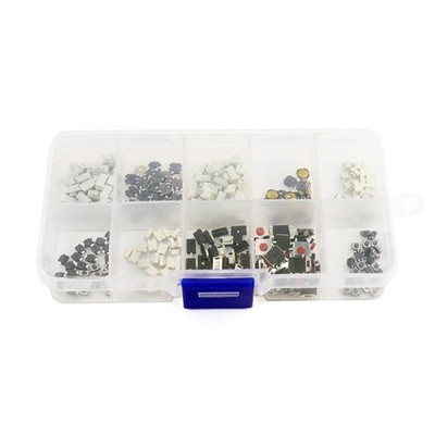 250Pcs 10 Types Tactile Push Button Touch Microswitch Buttons for Car Keys