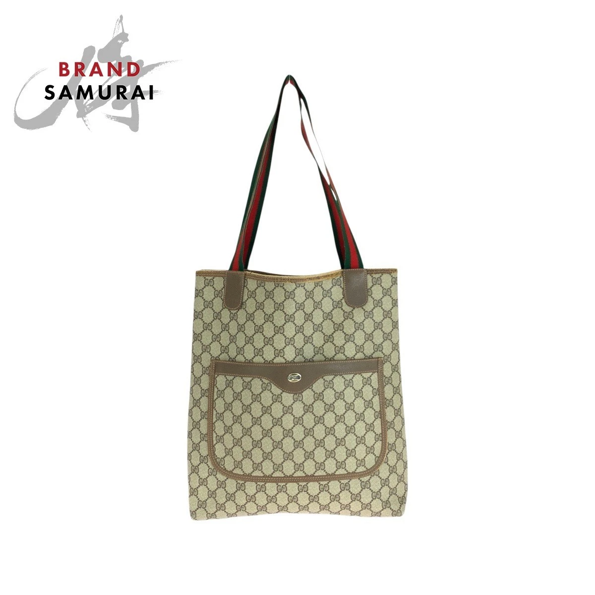 Sac fourre tout Gucci vintage Sherry Line entrelacé GG toile marron or 3,4E + 1 cm