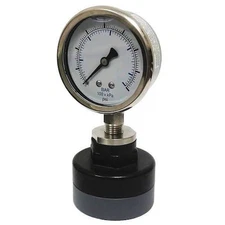Kodiak Controls Kc301l2560/Plds-Pvc-T12 Pressure Gauge With Diaphragm Seal, 0