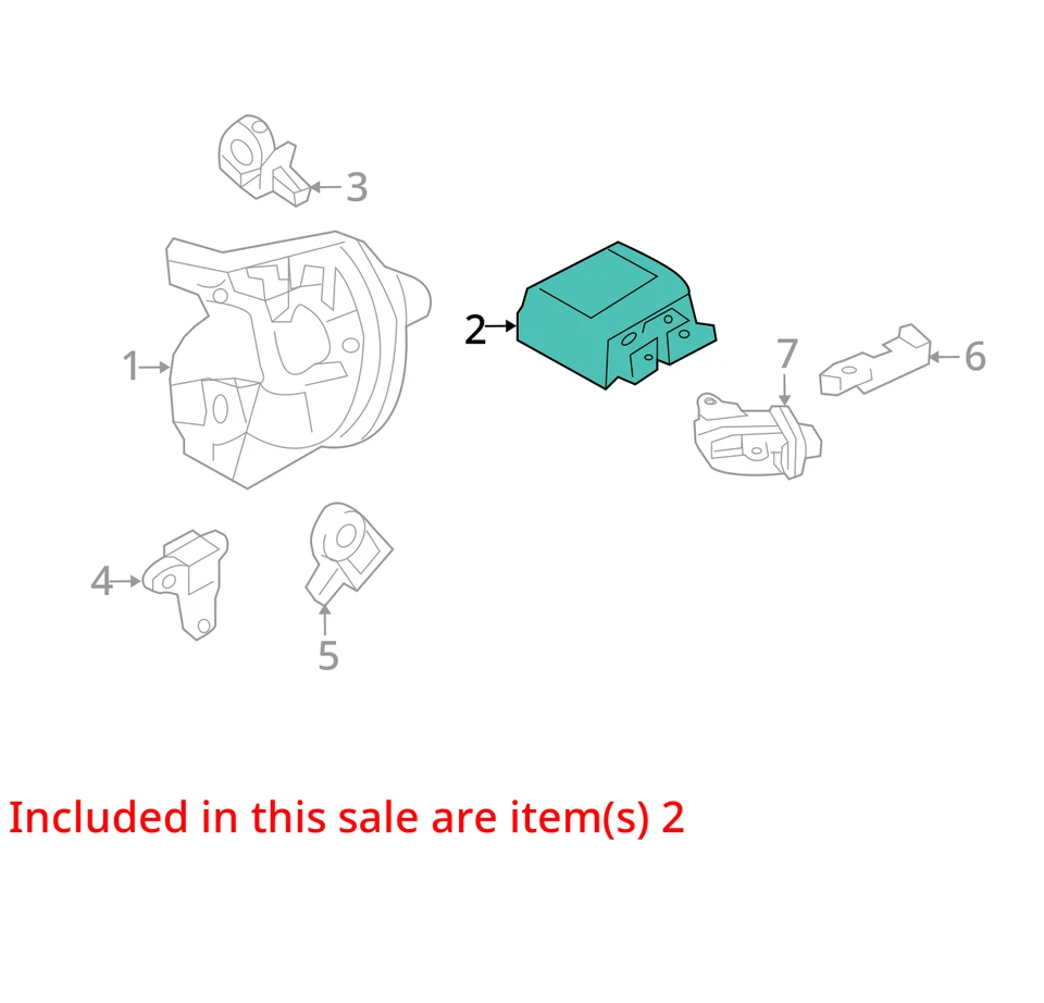 Unidad de módulo de control de bolsa de aire de airbag Ford Taurus 2013 2014 2015 2016 OEM Foto 4 de 4