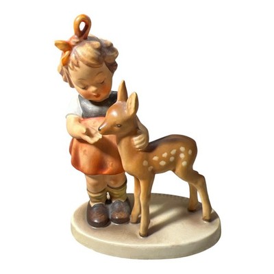 Vintage Goebel Hummel  Friends   Girl With Deer  Figurine, 136/V, 11  Tall  