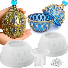 Actvty Jar Resin Mold, Jar Silicone Molds with Lid, Large Resin Jar Mold with 10