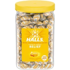 HALLS Relief Honey Lemon Cough Drops, Bulk Cough Drops, 250 Drops